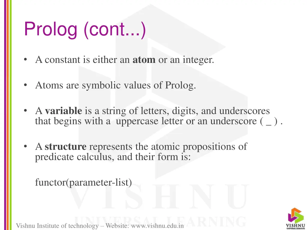 prolog cont