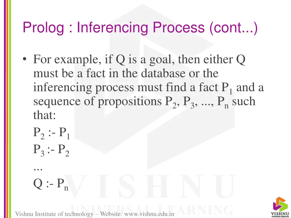 prolog inferencing process cont