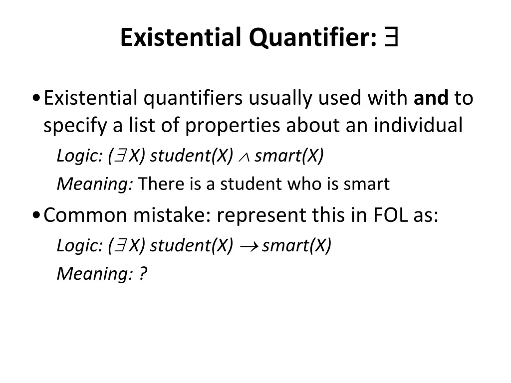 existential quantifier