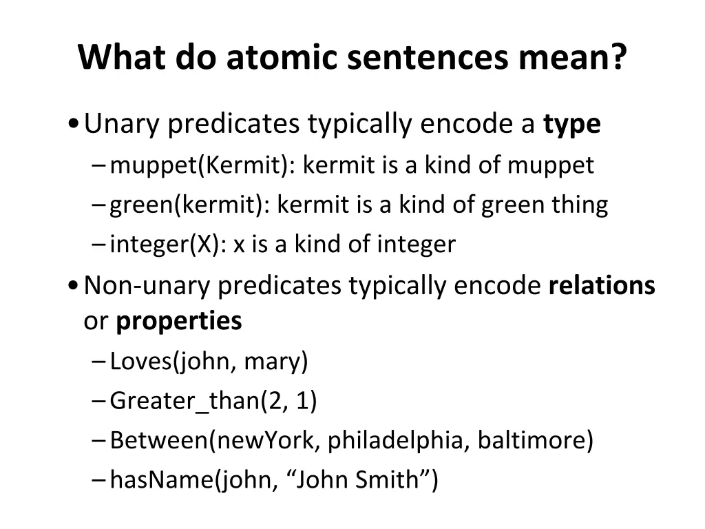 what do atomic sentences mean