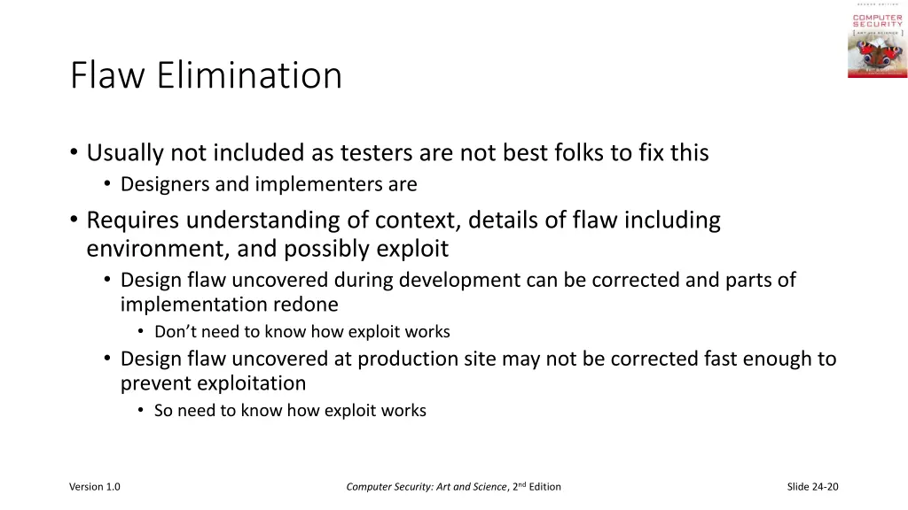 flaw elimination