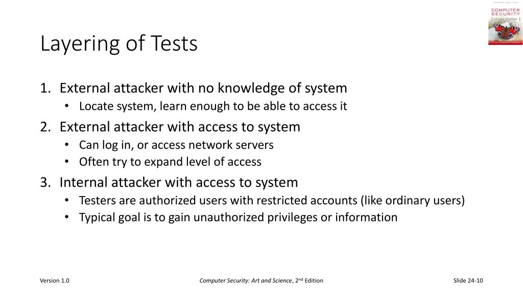 layering of tests