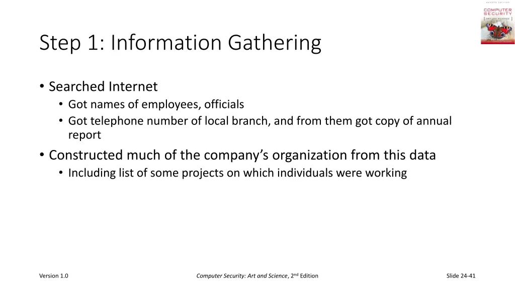 step 1 information gathering 2