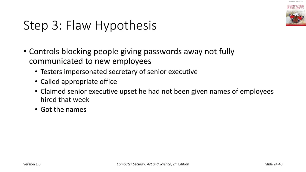 step 3 flaw hypothesis 1