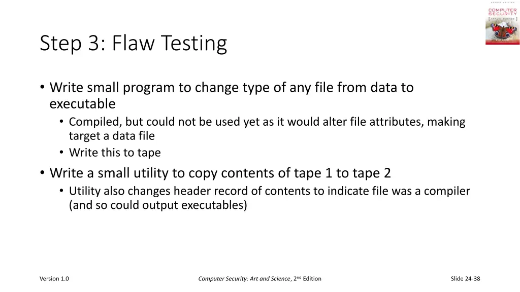 step 3 flaw testing
