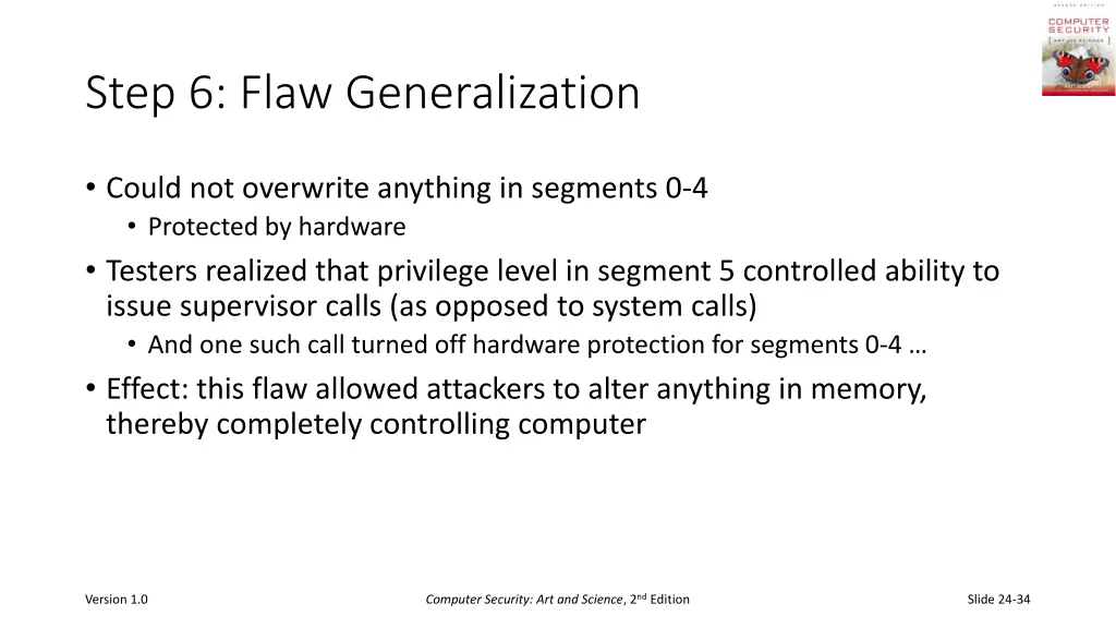 step 6 flaw generalization