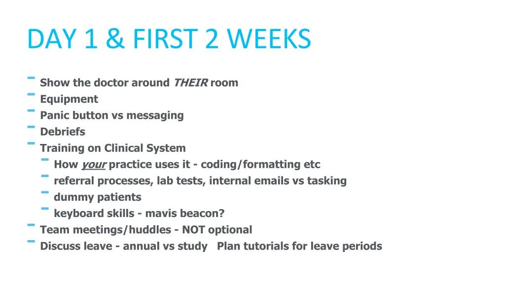day 1 first 2 weeks 2