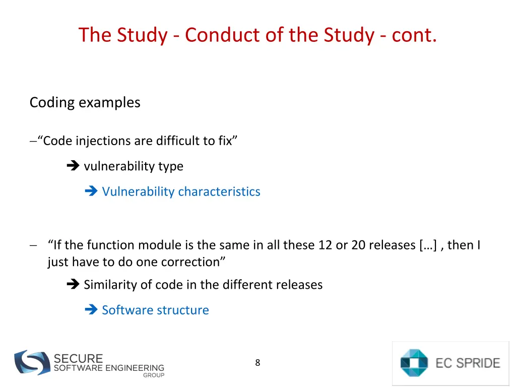 the study conduct of the study cont 1