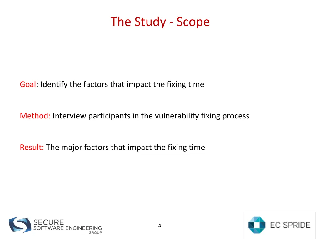 the study scope