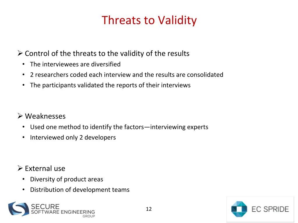 threats to validity