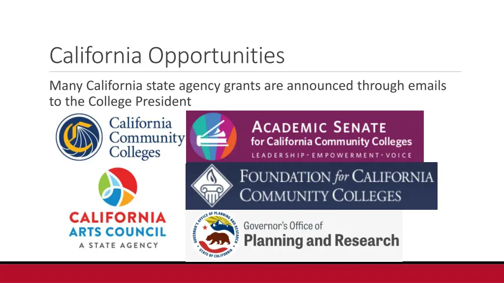 california opportunities