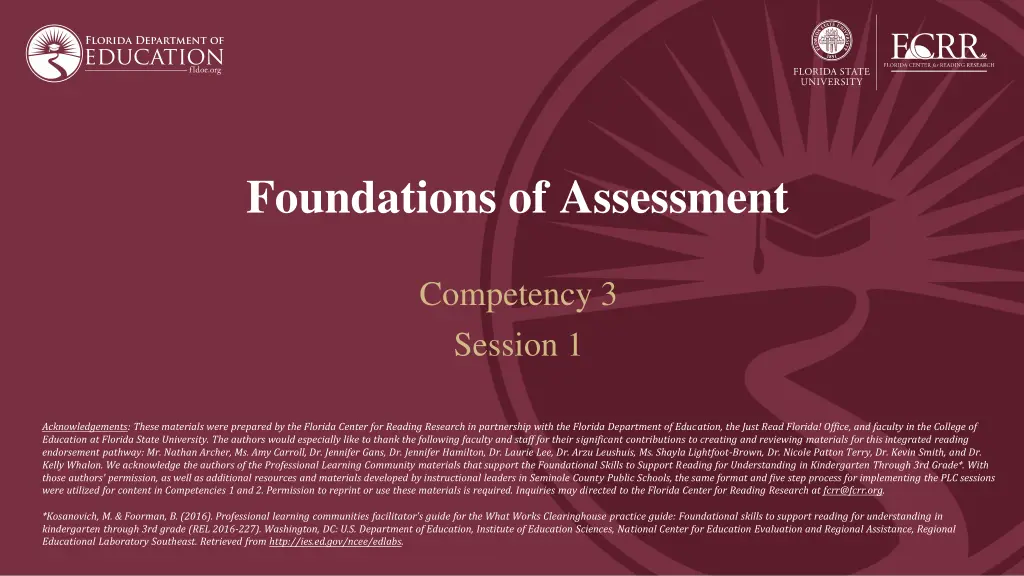 foundations of assessment
