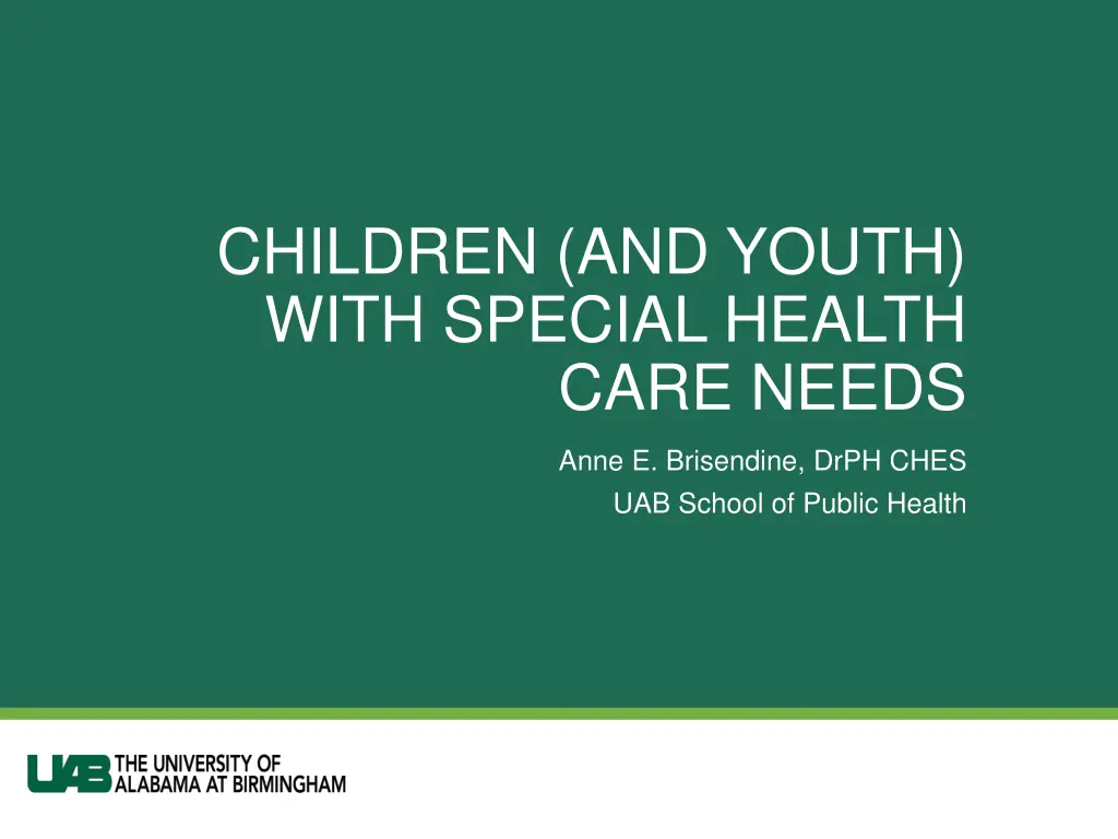 children and youth with special health care needs
