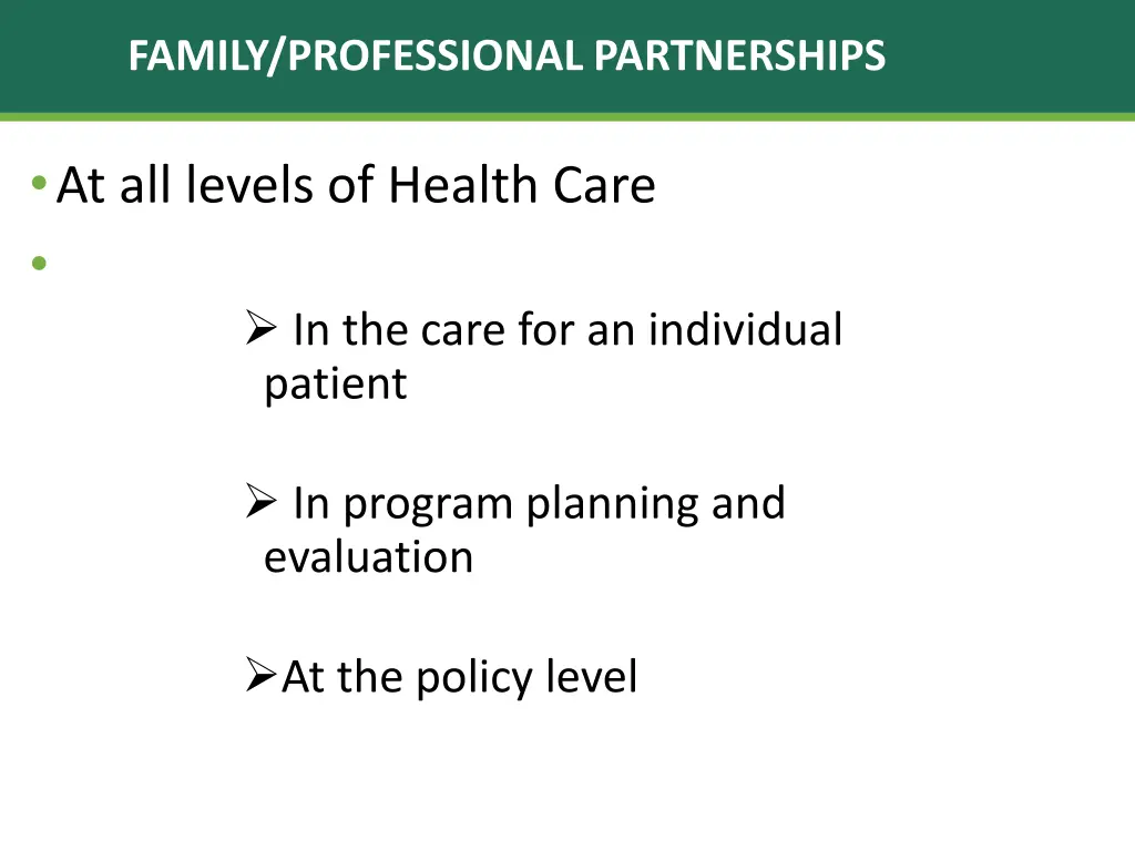 family professional partnerships