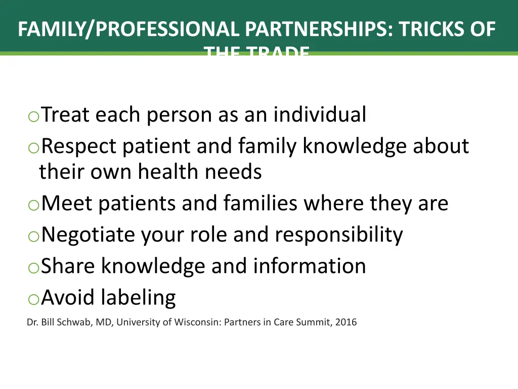family professional partnerships tricks