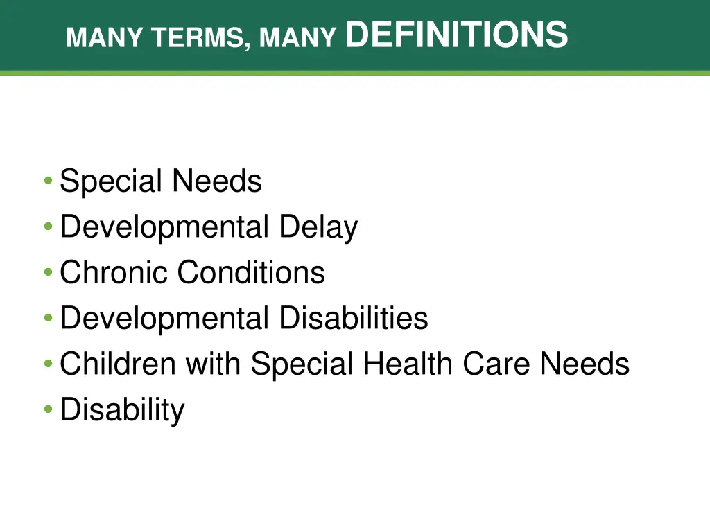 many terms many definitions