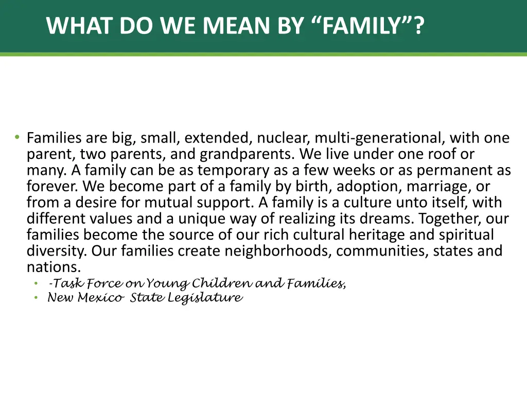 what do we mean by family