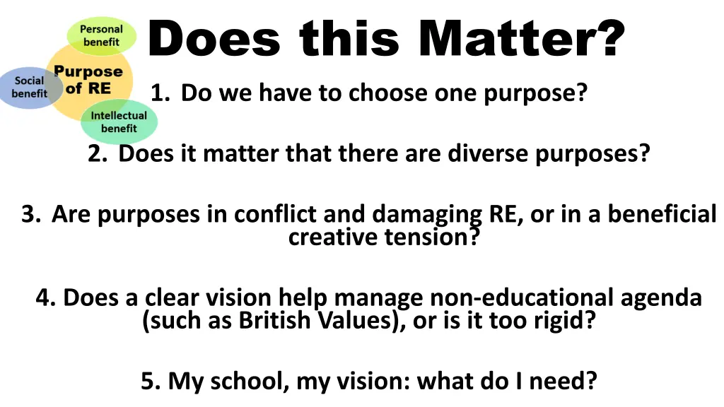does this matter 1 do we have to choose