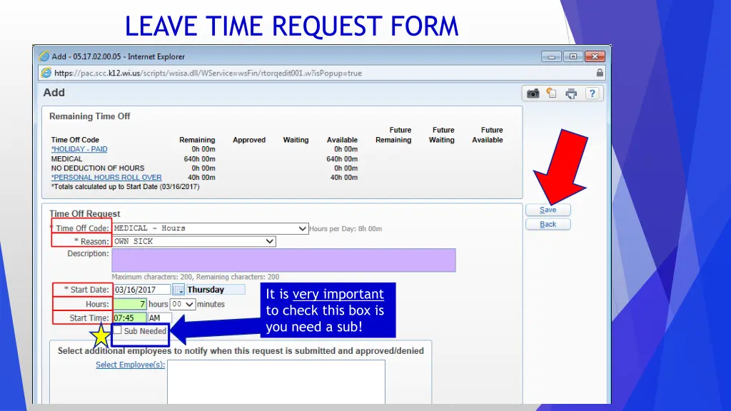 leave time request form