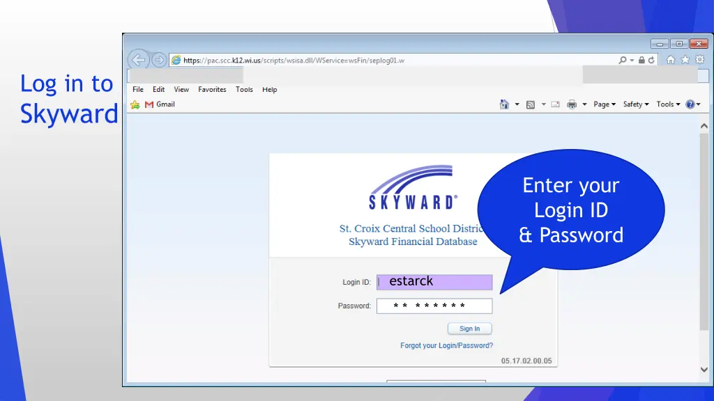 log in to skyward