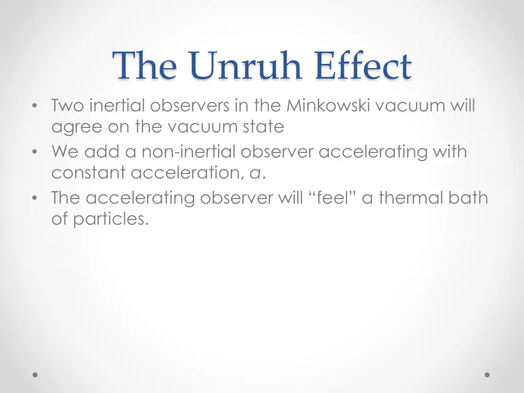 the unruh effect two inertial observers