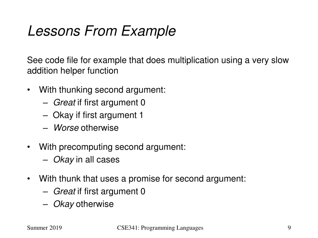 lessons from example