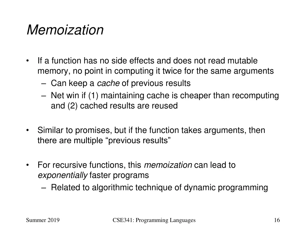 memoization