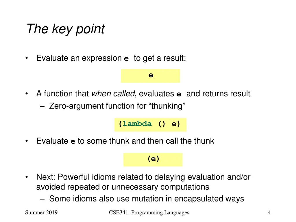 the key point