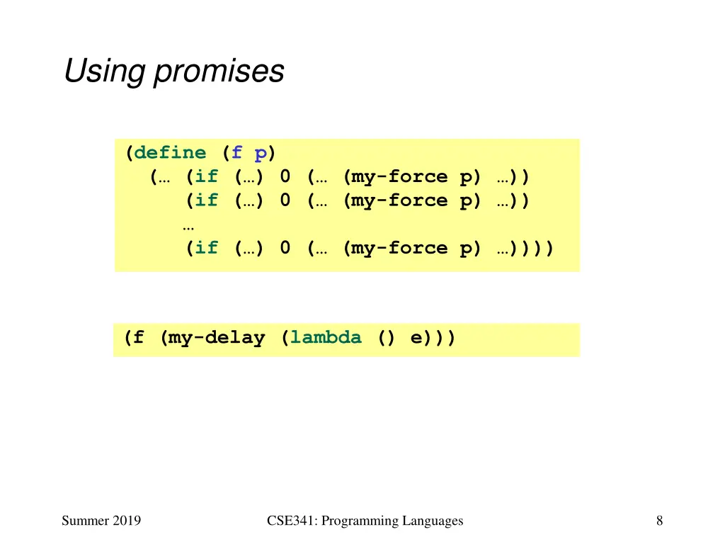using promises