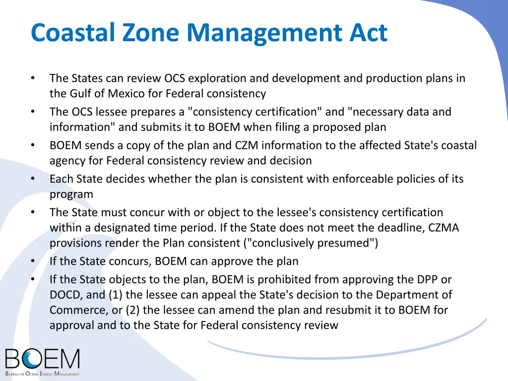 coastal zone management act