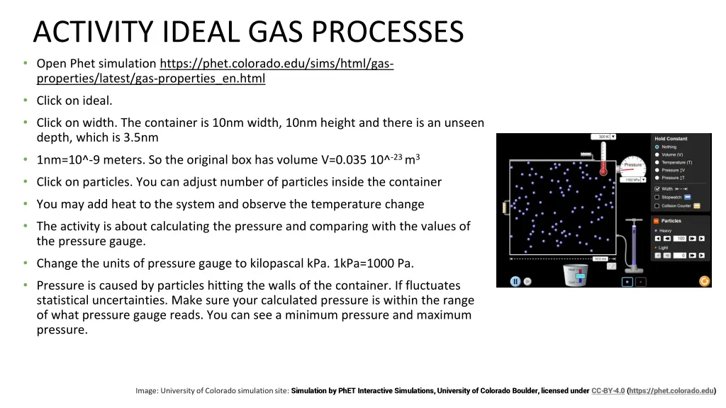 activity ideal gas processes open phet simulation