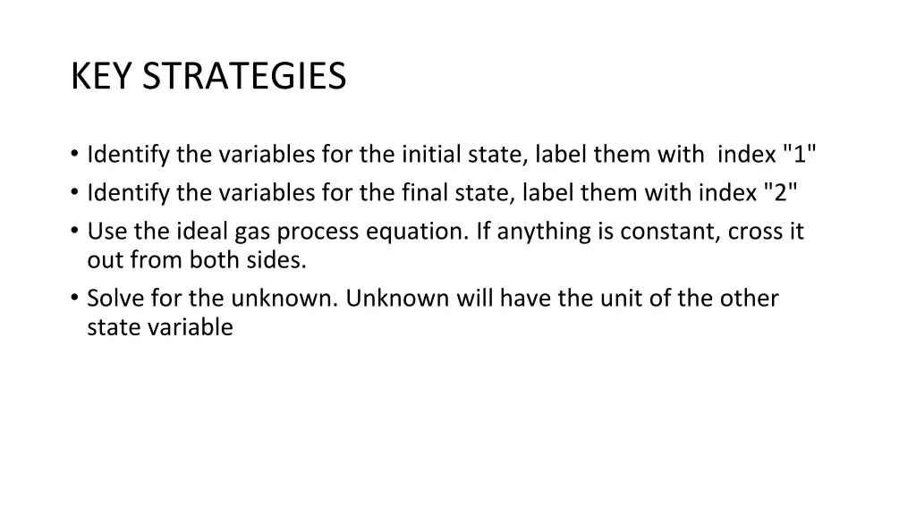 key strategies