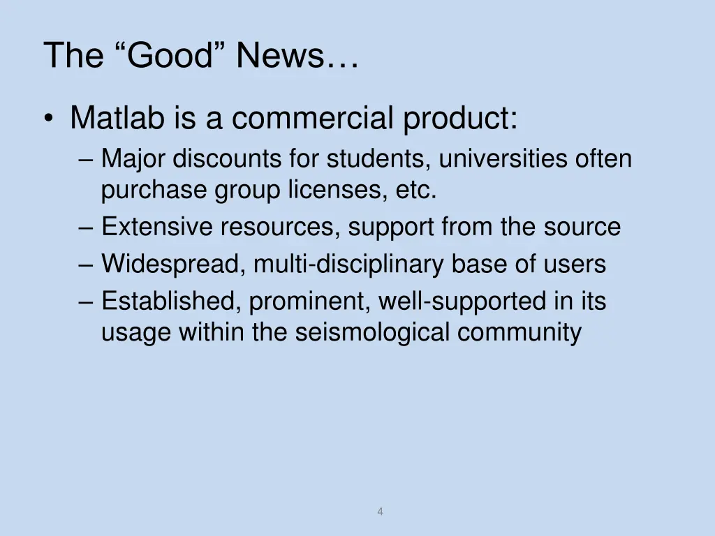 the good news