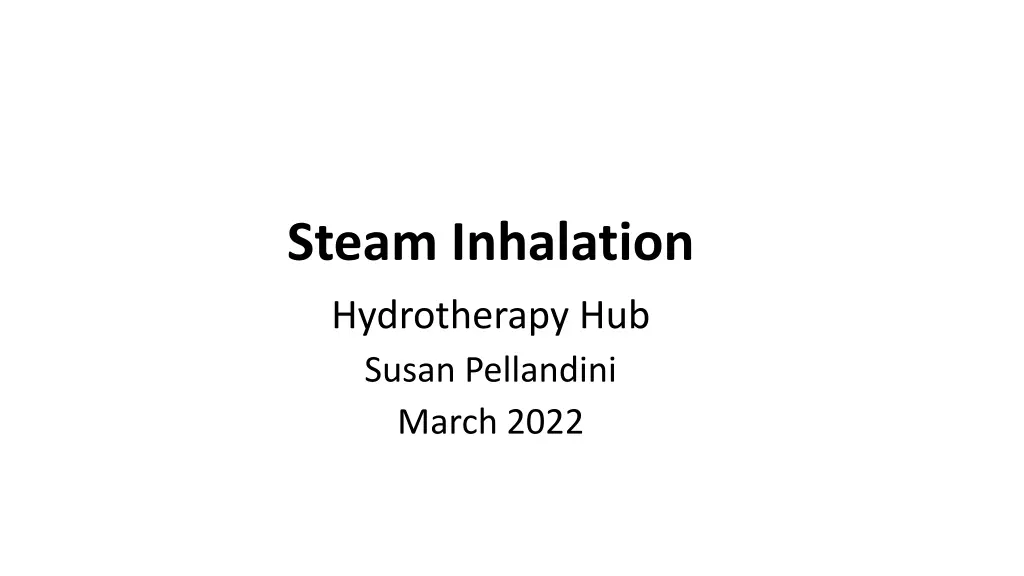 steam inhalation