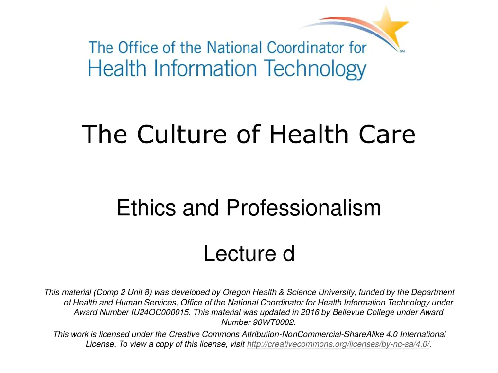 the culture of health care