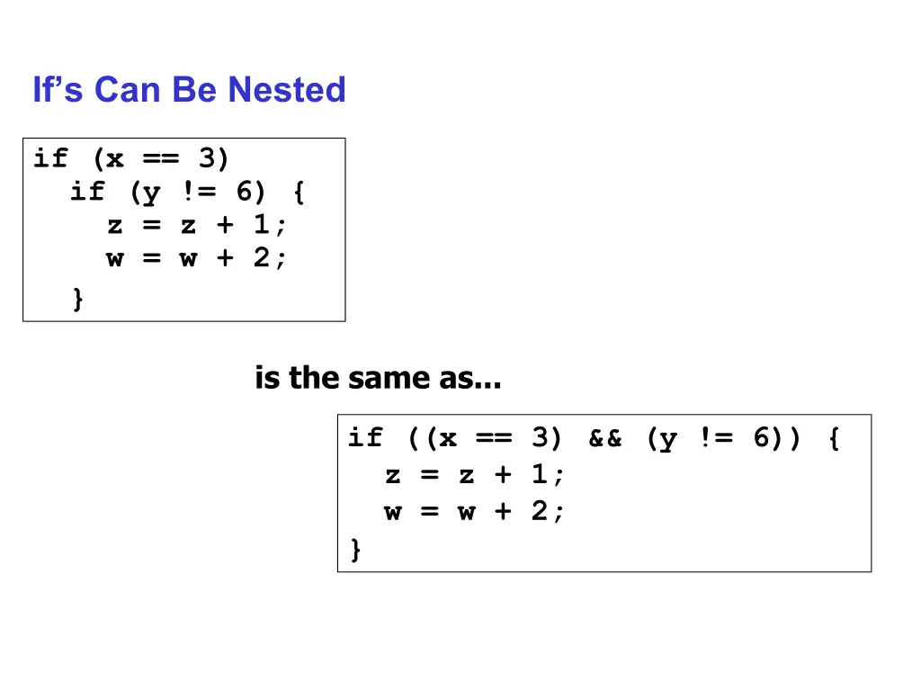 if s can be nested