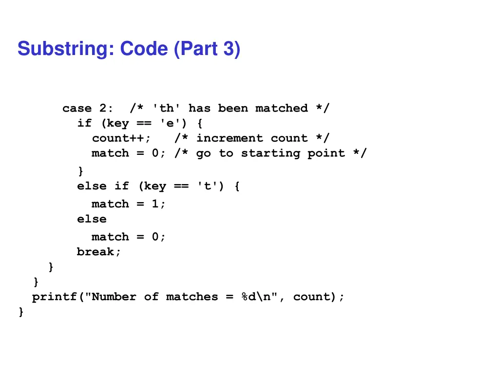 substring code part 3