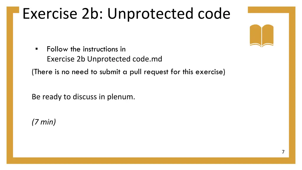 exercise 2b unprotected code