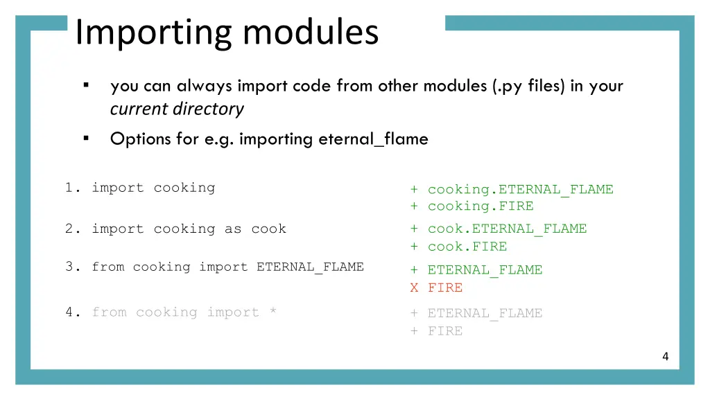 importing modules