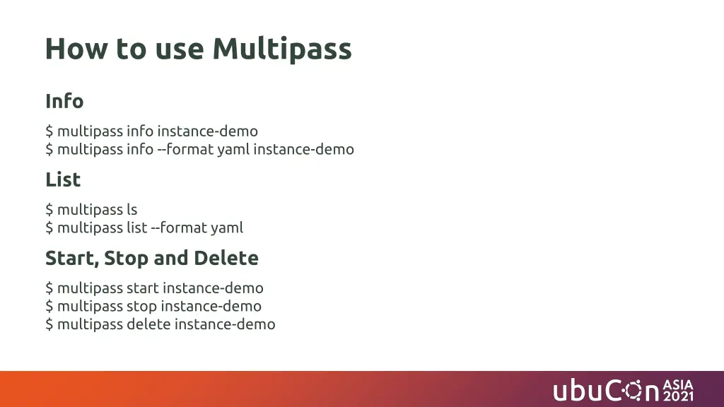 how to use multipass 1