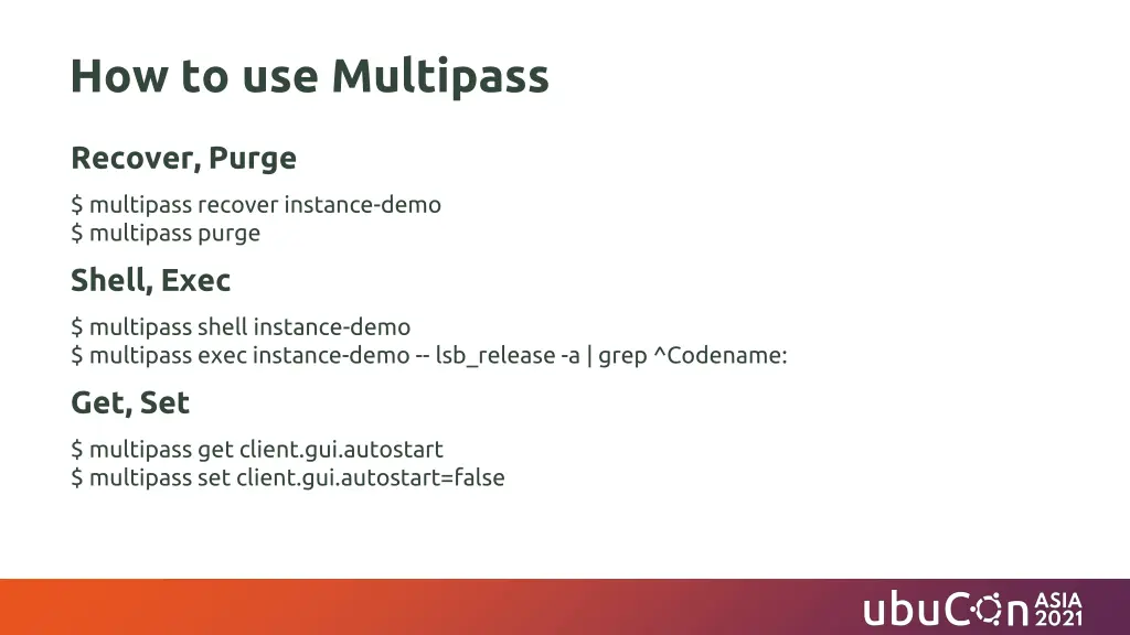 how to use multipass 2