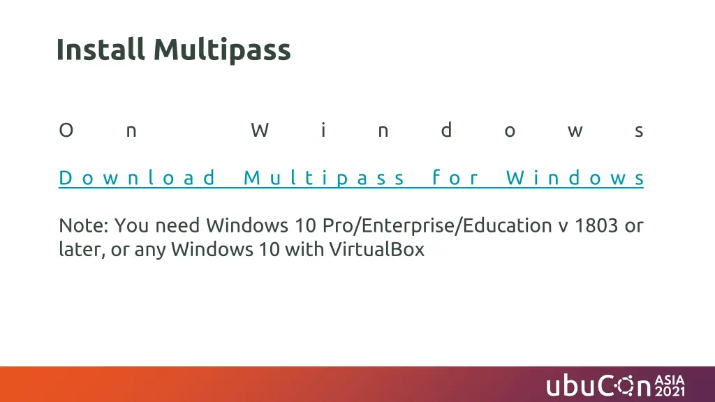 install multipass 1