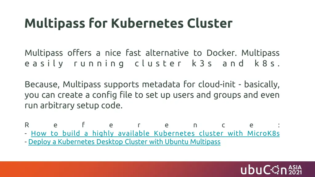 multipass for kubernetes cluster