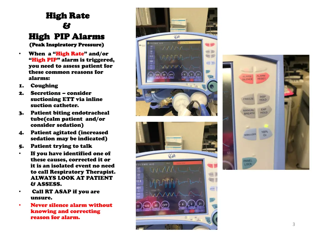 high rate high rate high pip alarms high