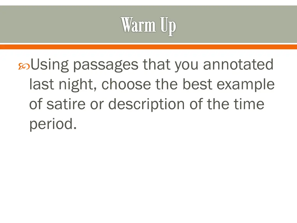 warm up 1