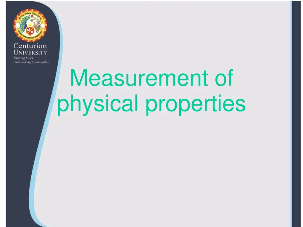 measurement of physical properties