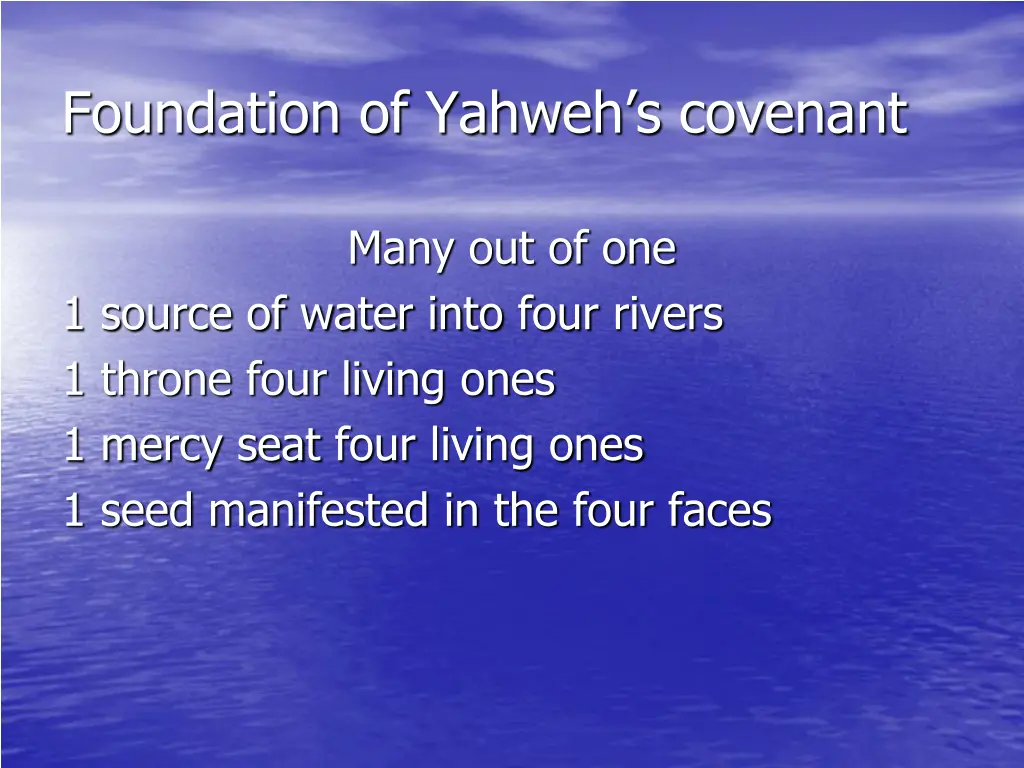 foundation of yahweh s covenant