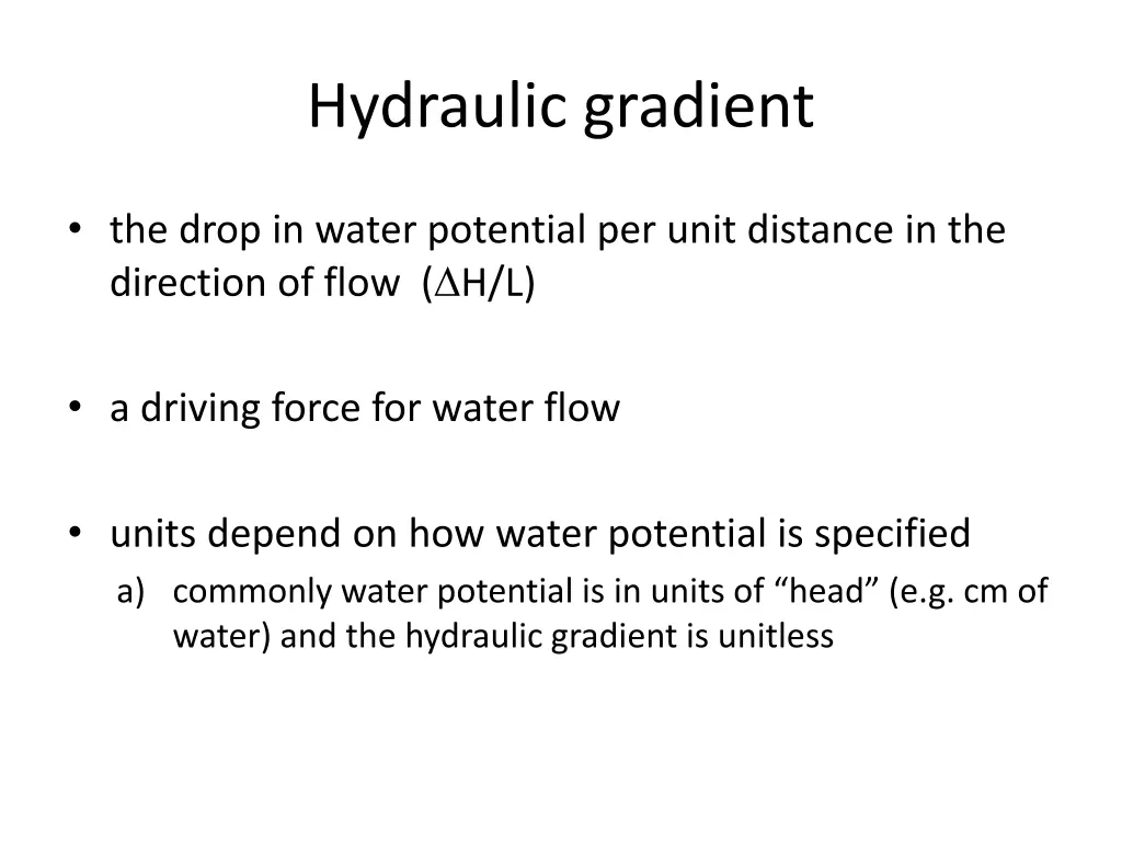 hydraulic gradient