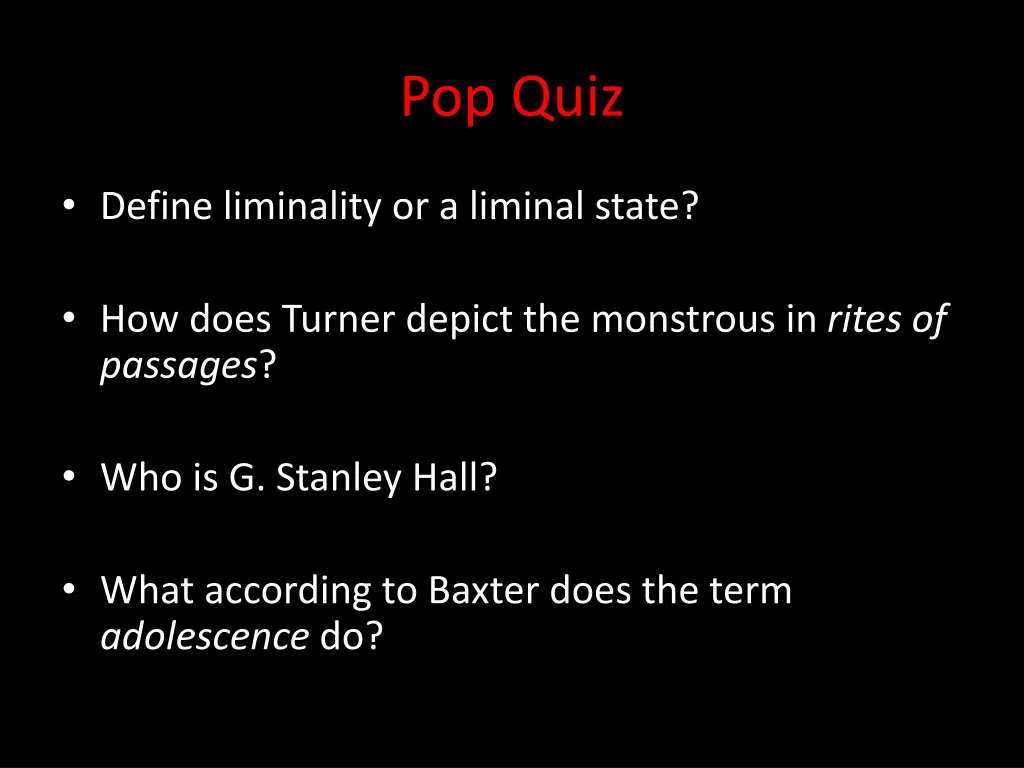 pop quiz