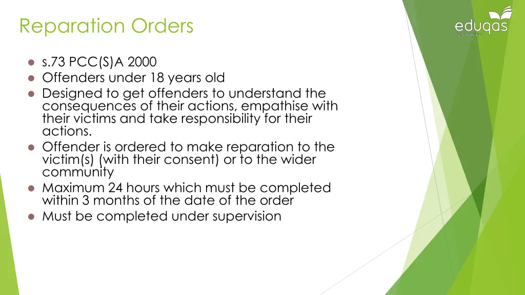 reparation orders